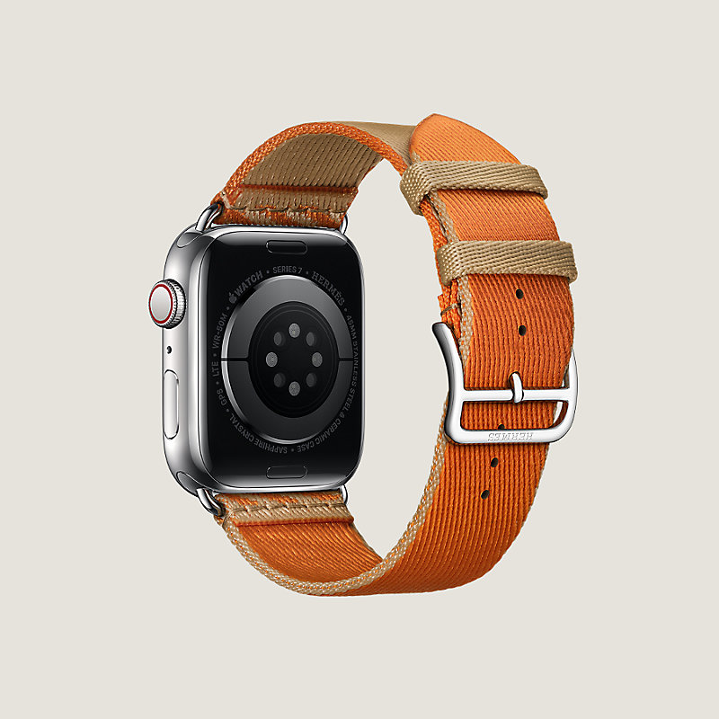 Band Apple Watch Hermes Single Tour 45 mm Jumping | Hermès Canada